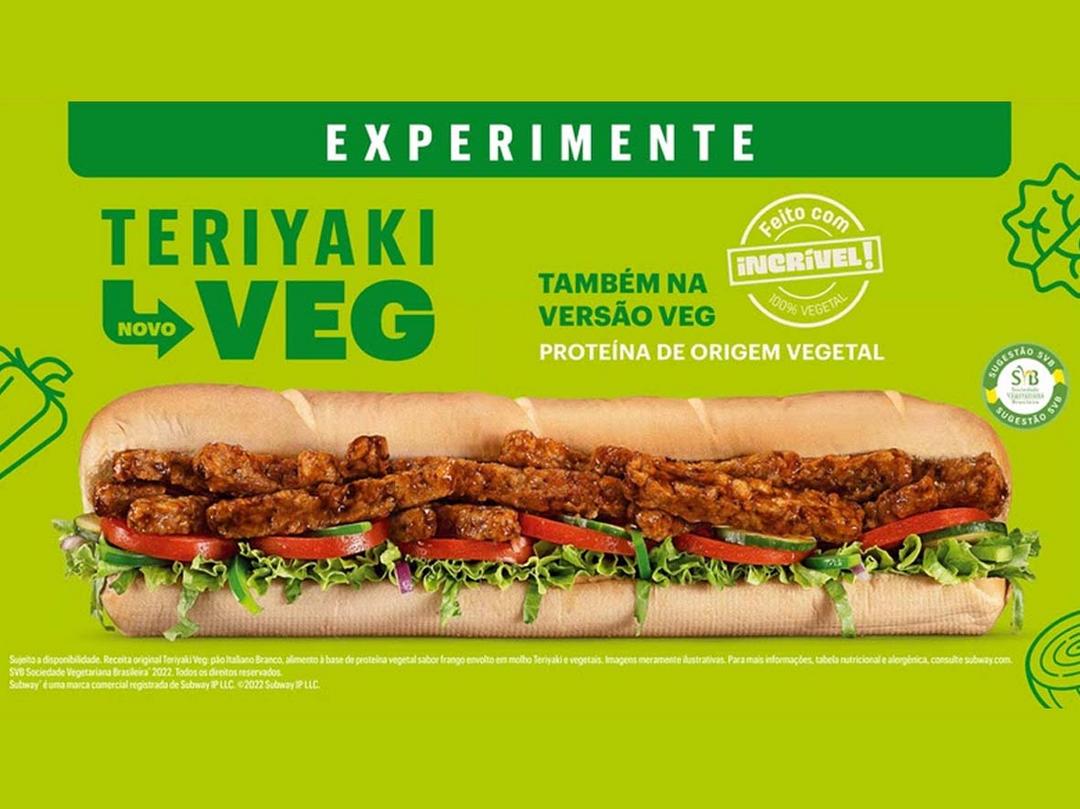 Subway inova e lança opção vegana do lanche Teriyaki