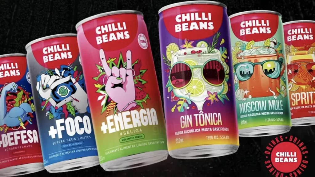 A Chilli Drinks, primeiro lançamento do projeto, oferece uma linha exclusiva de seis bebidas funcionais e energéticas, além de cinco drinks alcoólicos