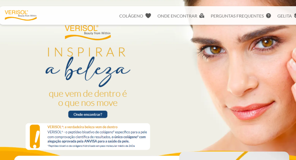 Gelita lança site para identificar marcas que utilizam colágeno Verisol