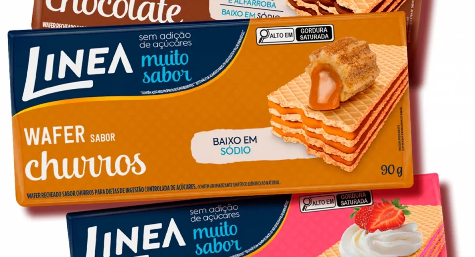 Linea Alimentos lança wafer sem açúcar em três sabores
