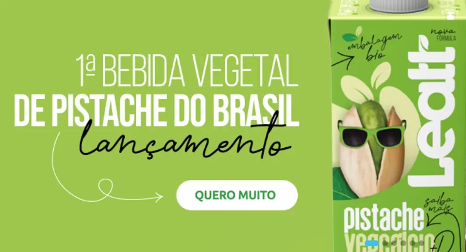 A Leatt - Plant Based lançou a primeira bebida vegetal de pistache da América do Sul