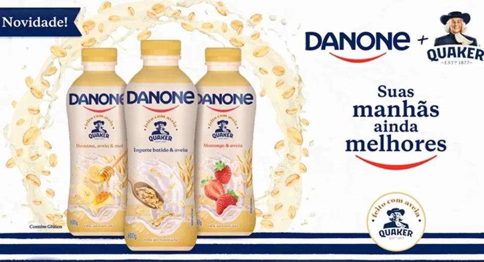 Quaker e Danone ampliam linha de iogurtes com aveia