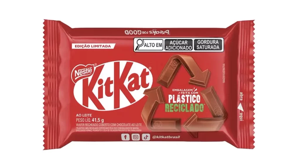 Nestlé lança KitKat com embalagem de plástico reciclado