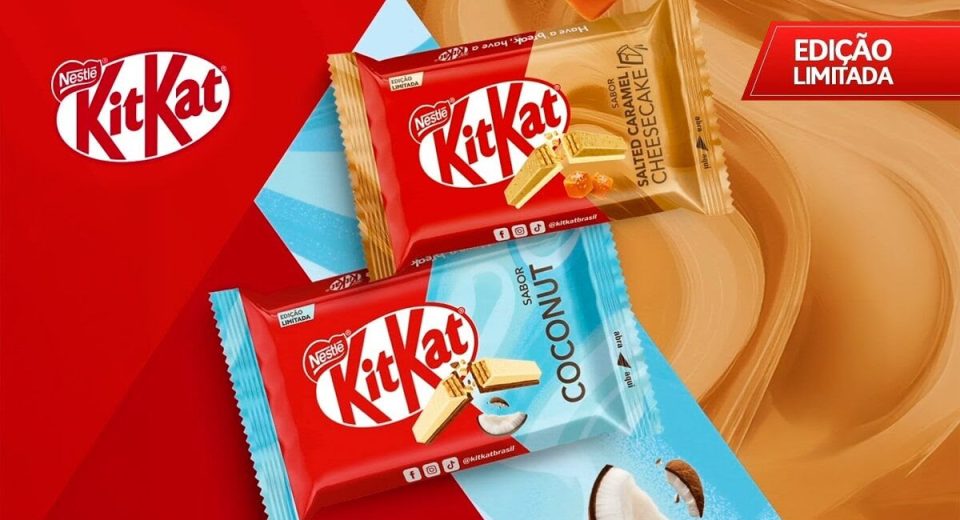 KitKat lança sabores Coconut e Salted Caramel Cheesecake