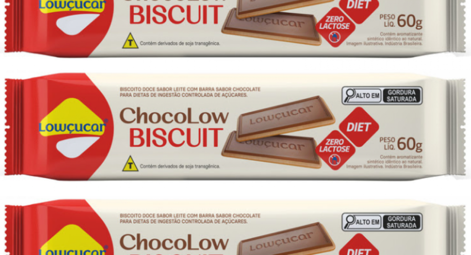 Lowçucar lança biscoito com chocolate sem açúcar e lactose