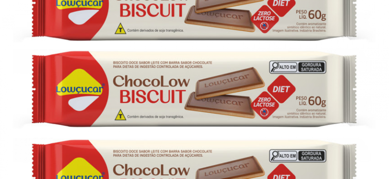 Lowçucar lança biscoito com chocolate sem açúcar e lactose