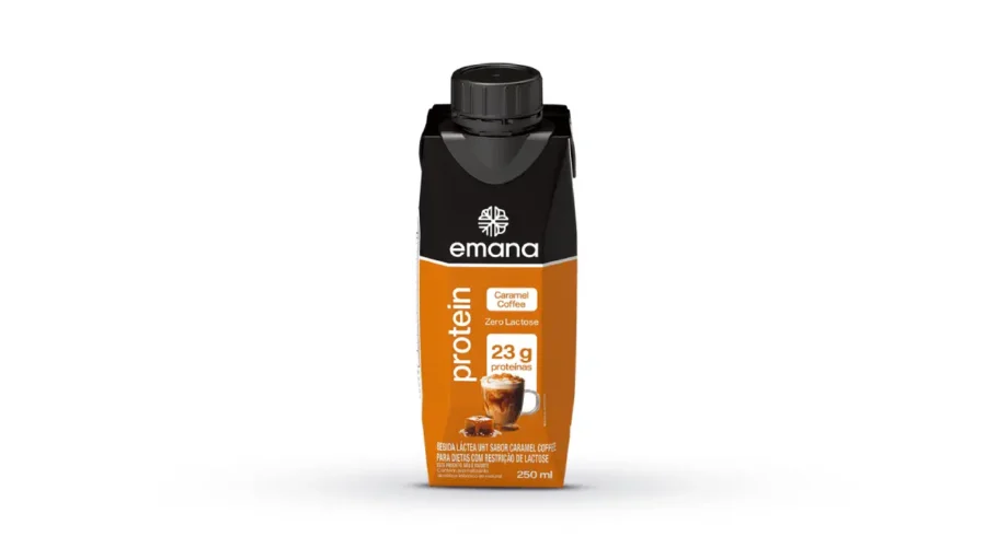 Emana lança bebida proteica sabor Caramel Coffee