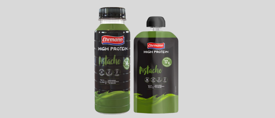 Ehrmann lança iogurte de pistache na linha High Protein