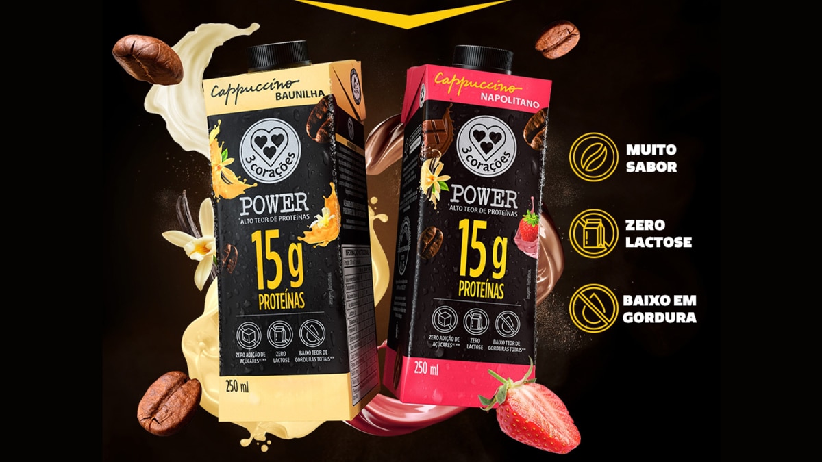 3 Corações lança novos sabores de Cappuccino Power