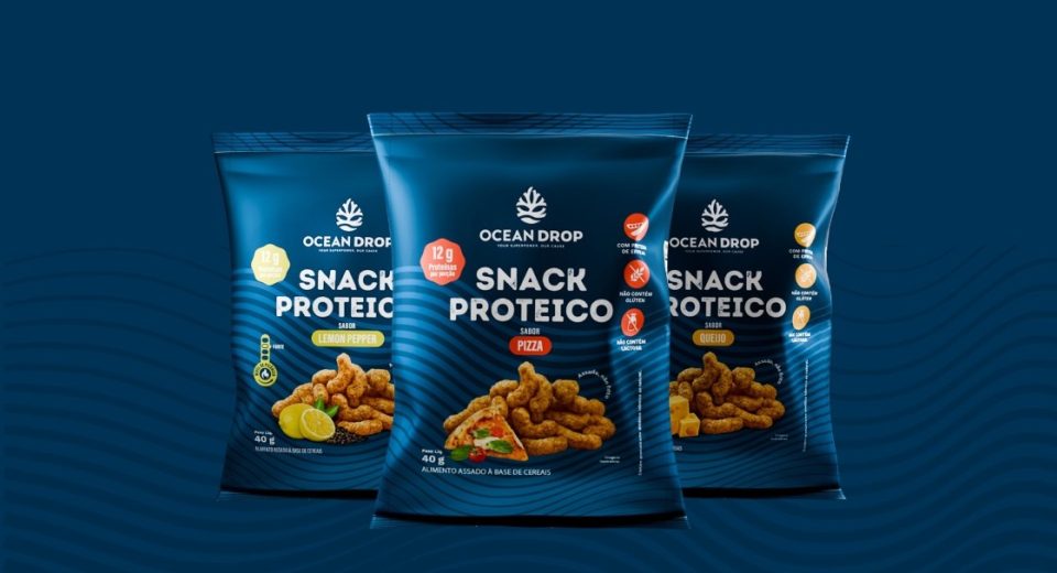 Ocean Drop lança snack proteico vegano com 12g de proteína