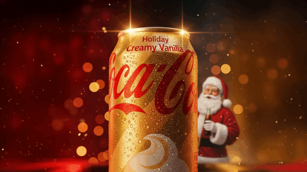 Coca-Cola lança sabor natalino com baunilha cremosa