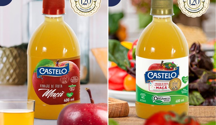 Castelo Alimentos lança vinagres de maçã em PET