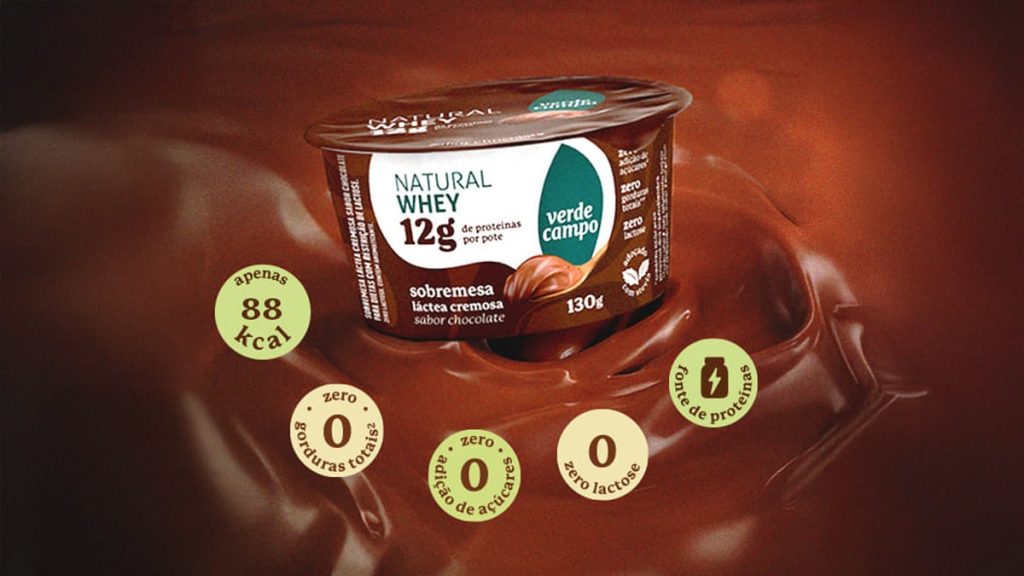 Sobremesa proteica da Verde Campo chega com 12g de proteína