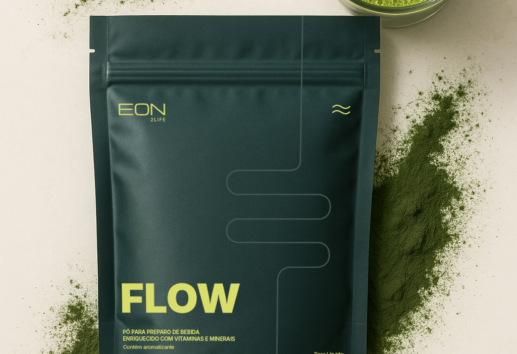 Flow da EON 2Life é um suco verde funcional com foco no eixo intestino-cérebro