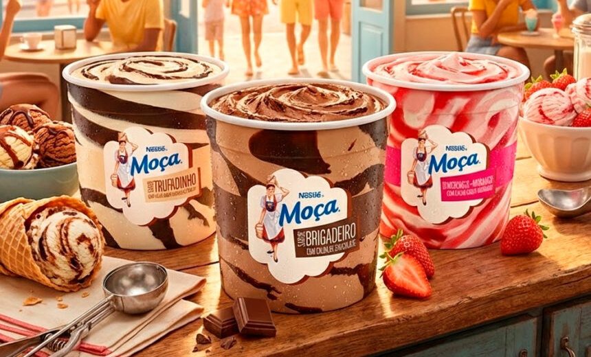 Froneri lança linha Moça Caldas em potes de sorvete