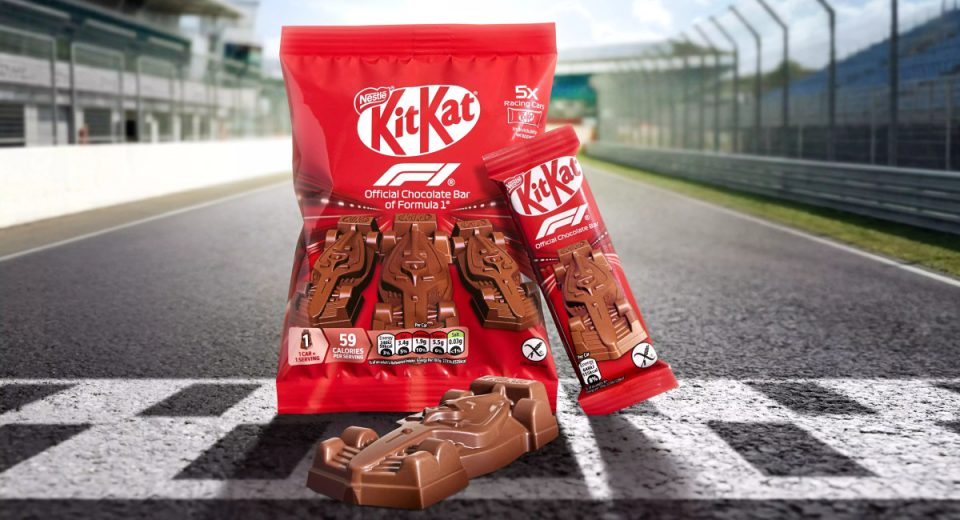KitKat lança carro de chocolate inspirado na Fórmula 1