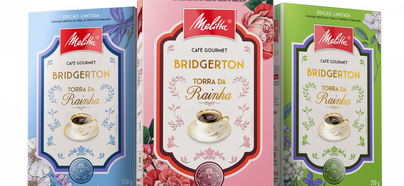 Melitta lança café gourmet Bridgerton em edição limitada