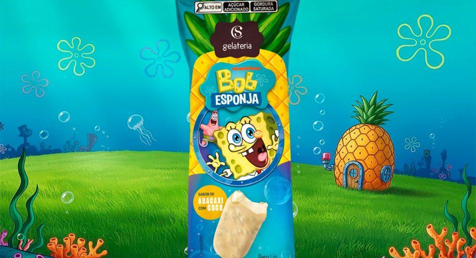 Cacau Show lança picolé do Bob Esponja de abacaxi com coco