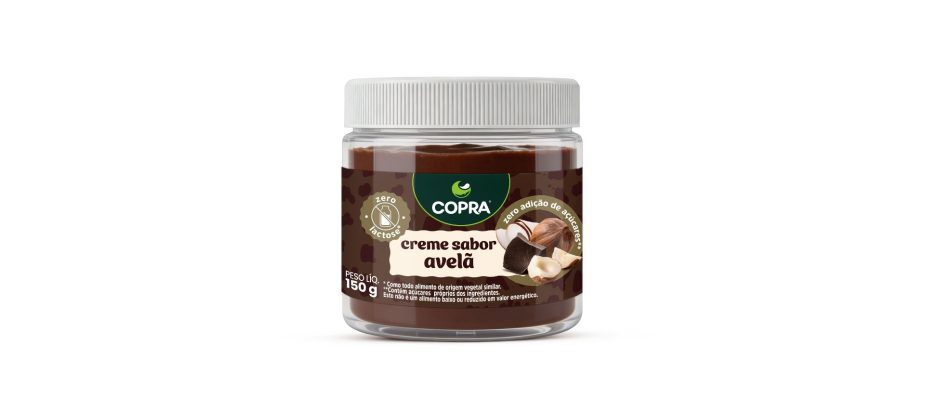 Copra lança creme de avelã vegano sem açúcar