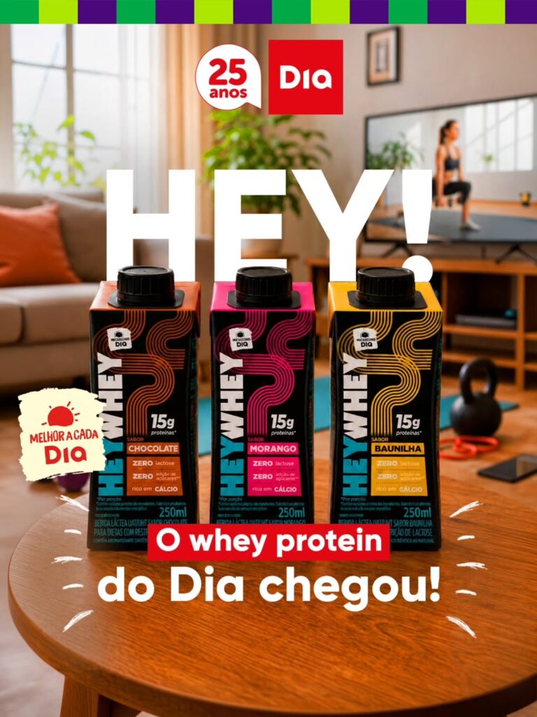 Dia Supermercados lança bebida proteica HeyWhey