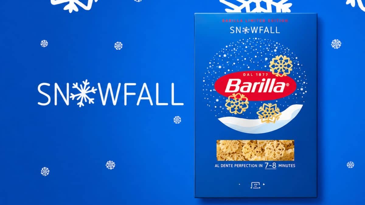Barilla aposta na Snowfall Pasta para o inverno