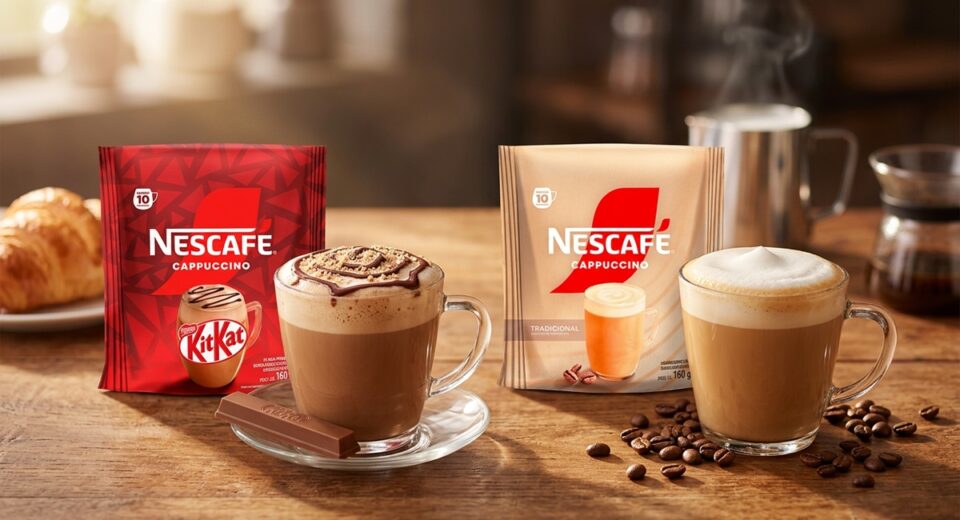 Cappuccinos Nescafé chegam em versões Tradicional e KitKat
