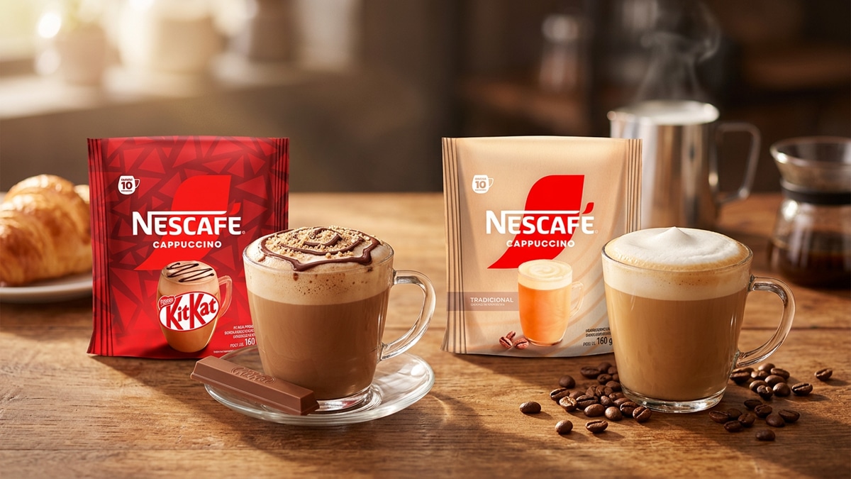 Cappuccinos Nescafé chegam em versões Tradicional e KitKat