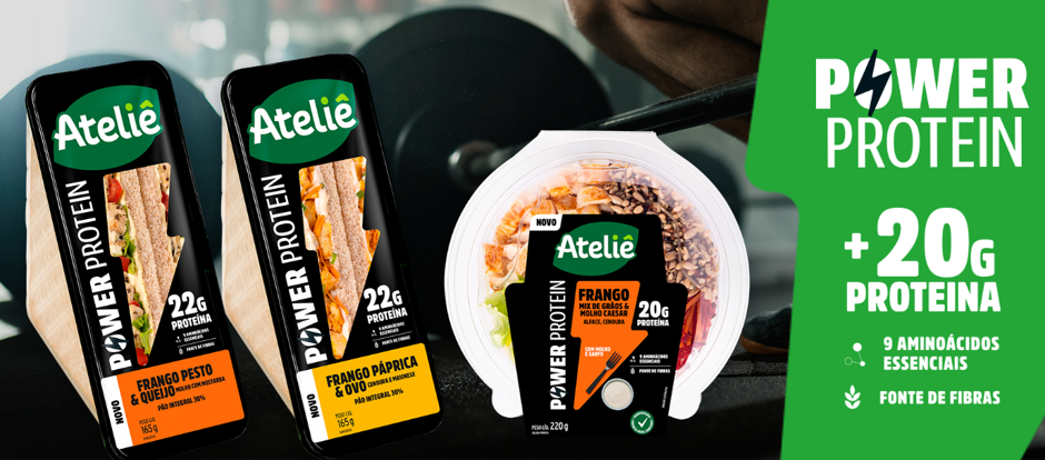 Ateliê lança linha de refeições proteicas Power Protein