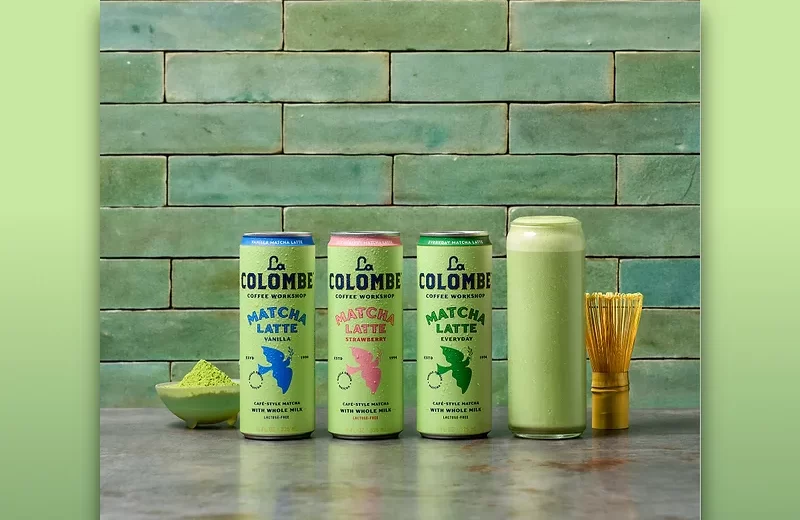 Matcha latte da La Colombe pronto para beber em lata