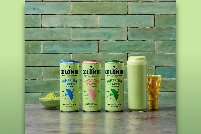 Matcha latte da La Colombe pronto para beber em lata
