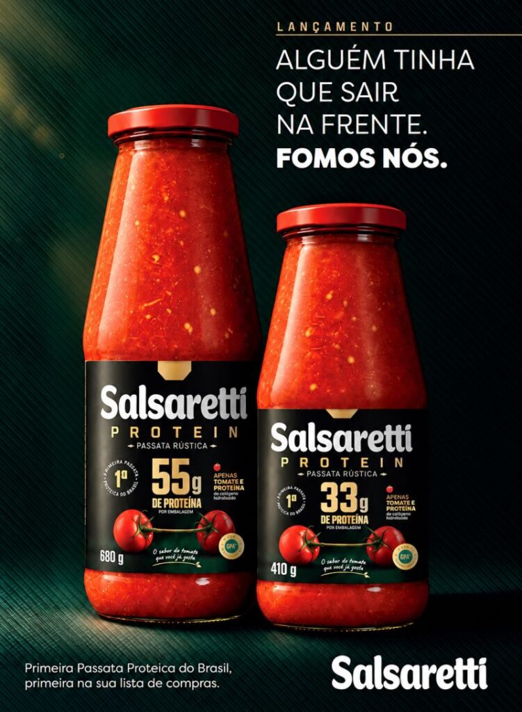 Passata proteica: Salsaretti lança produto com colágeno