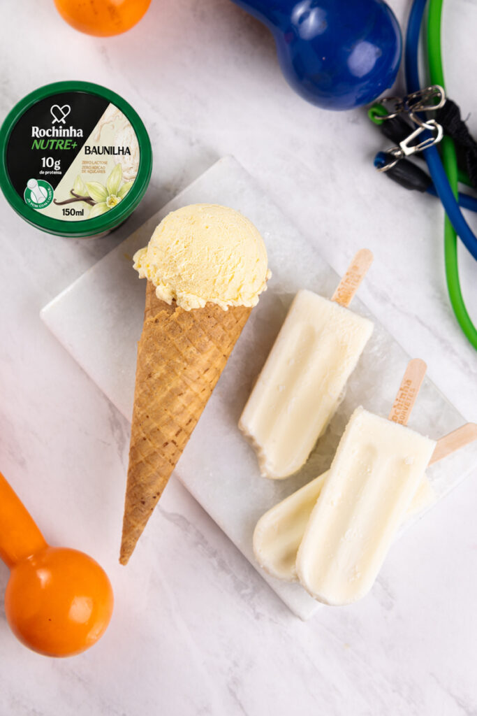 Sorvete proteico: Rochinha lança Nutre+ com 10g de proteína