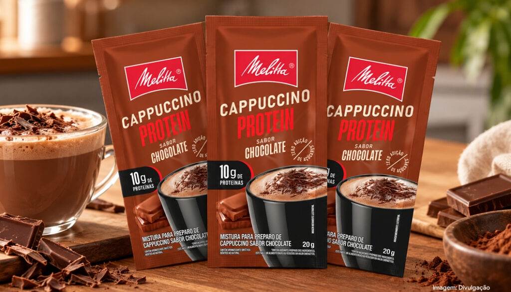 Melitta lança cappuccino com proteína de 10g por sachê