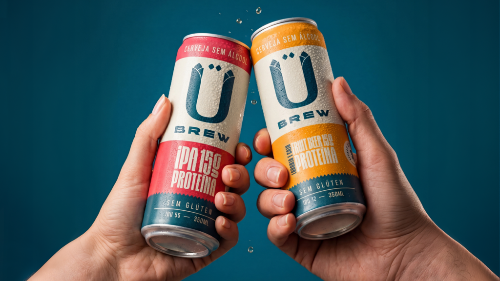 Cerveja com proteína: ÜBrew lança IPA e Fruit Beer sem álcool