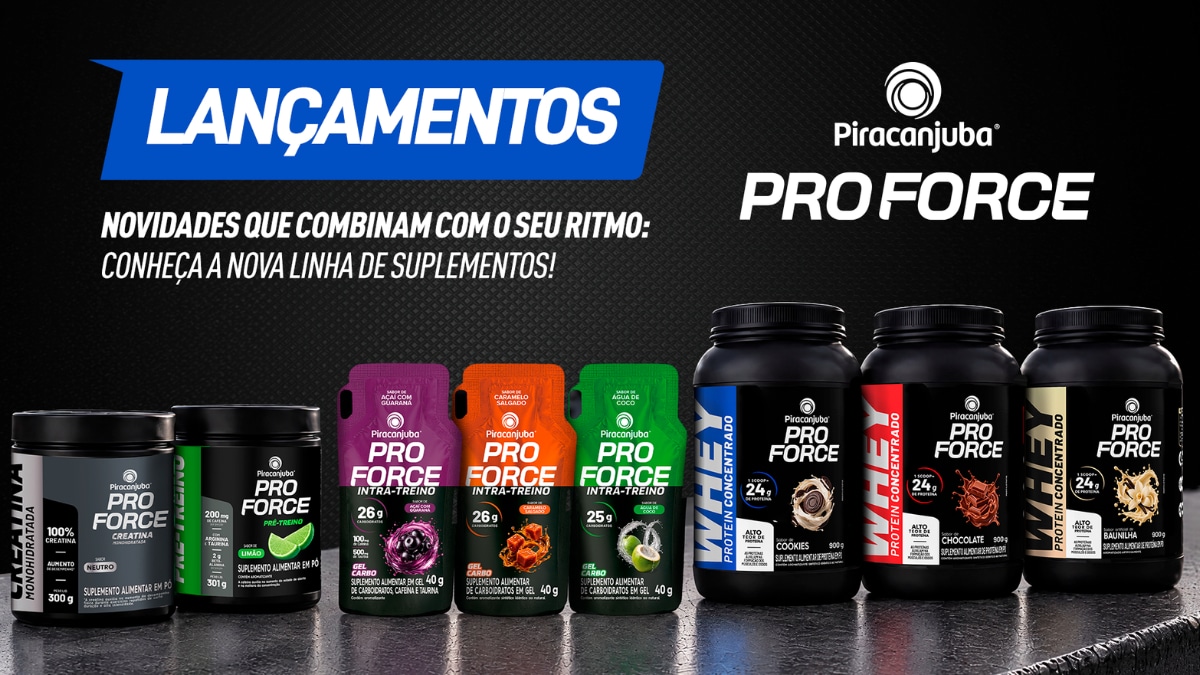 Piracanjuba ProForce lança quatro suplementos esportivos